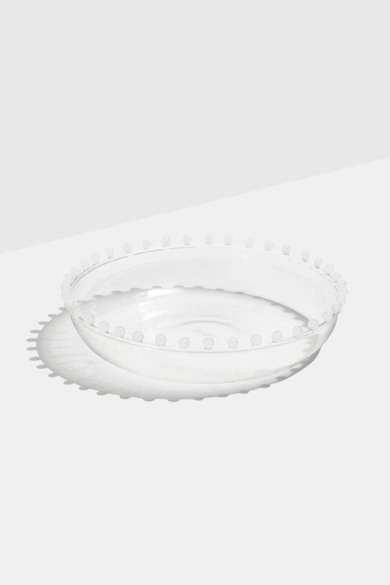 Pearl Platter Clear White