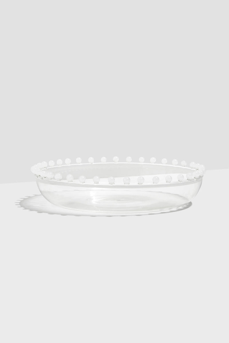 Pearl Platter Clear White