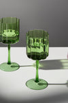 Wave Wine Glass Set Green