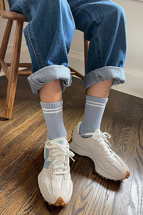 Boyfriend Socks Blue Grey