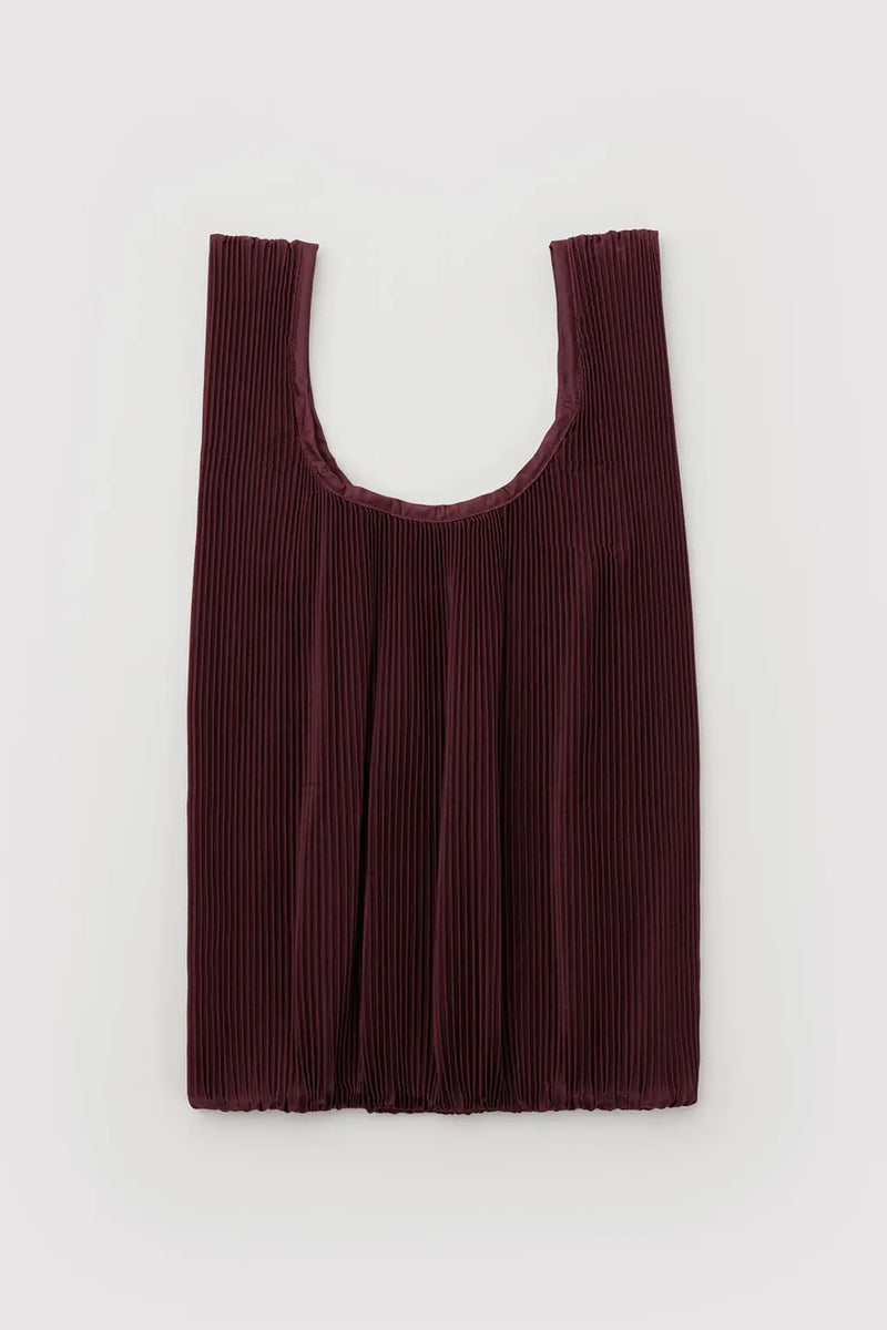 Pleated Baggu Mahogony