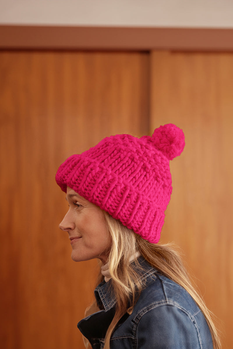 Rachel Beanie Knit Kit Hot Stuff