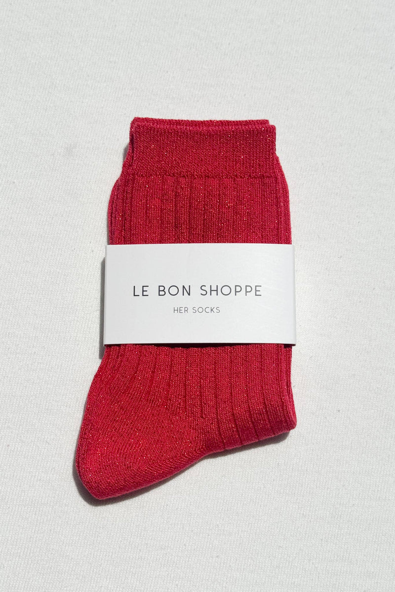 Her Socks Ruby Glitter