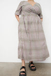 Eve Wrap Dress Optic Check