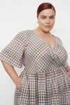 Eve Wrap Dress Optic Check
