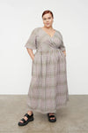 Eve Wrap Dress Optic Check