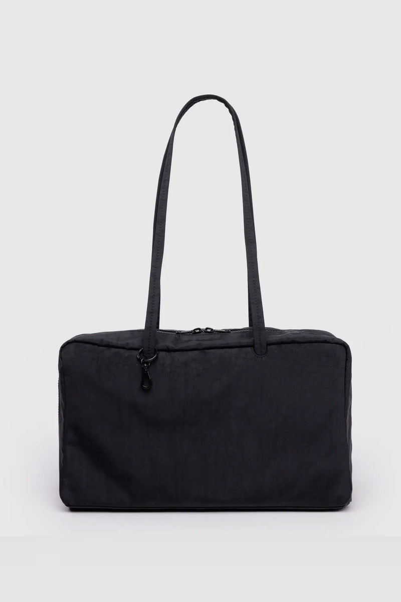 Medium Nylon Bowler Bag Black