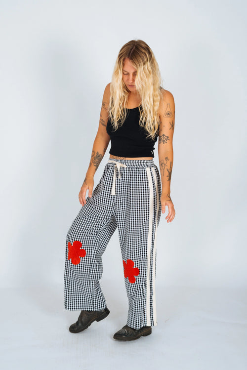 Flare Pant Black Gingham