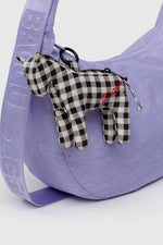 Horse Charm Black and White Gingham