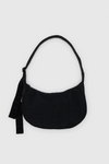 Medium Nylon Crescent Bag Black