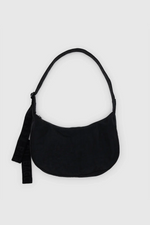 Medium Nylon Crescent Bag Black