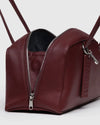 Recycled Leather Bowler Bag Mahogany