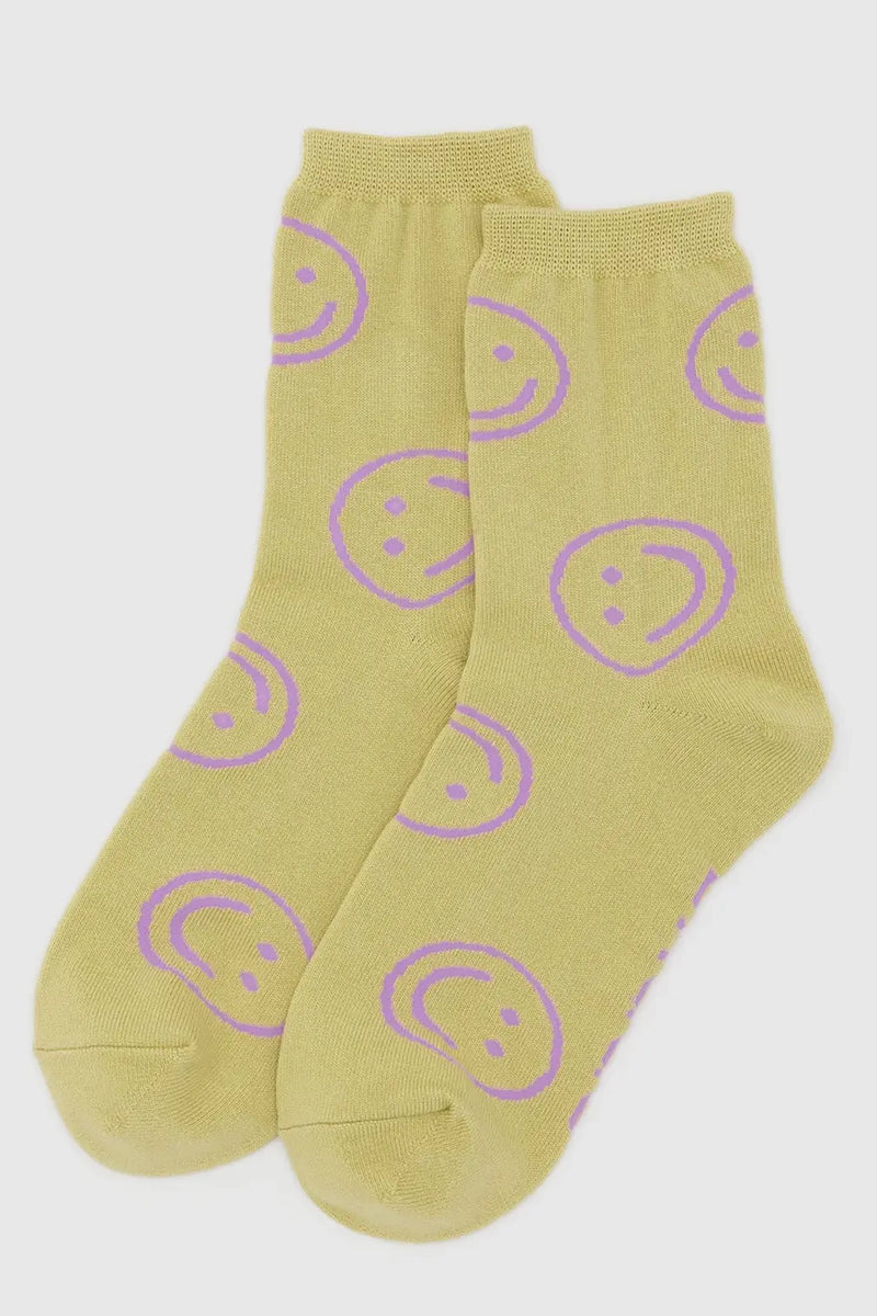 Crew Sock Straw Happy