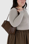 Recycled Leather Bowler Bag Brown