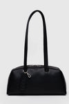Recycled Leather Bowler Bag Black