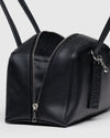 Recycled Leather Bowler Bag Black