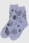 Crew Sock Shells Light Blue