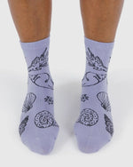 Crew Sock Shells Light Blue
