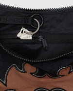 Medium Nylon Crescent Bag Western Appliqué