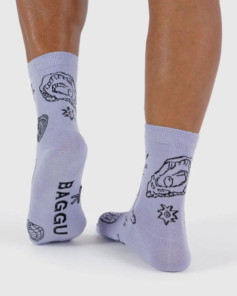 Crew Sock Shells Light Blue