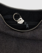 Medium Crescent Bag Washed Black Denim