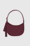 Medium Nylon Crescent Bag Mahogany