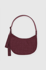 Medium Nylon Crescent Bag Mahogany