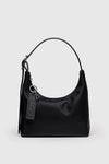 Mini Recycled Leather Shoulder Bag Black