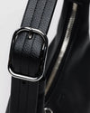 Mini Recycled Leather Shoulder Bag Black