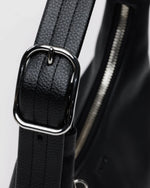 Mini Recycled Leather Shoulder Bag Black