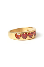 J'Adore Gold Ring Red