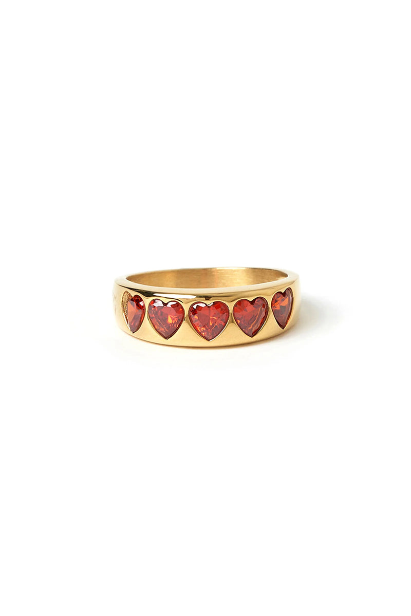 J'Adore Gold Ring Red