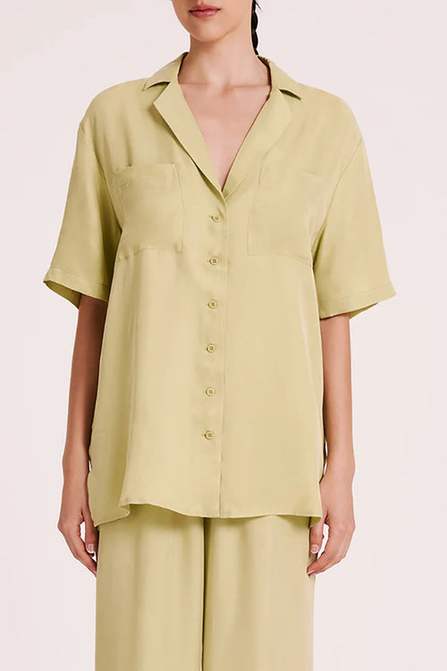Lucia Cupro Shirt Lime
