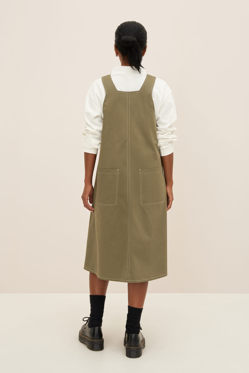 Mirror Apron Dress Vetiver