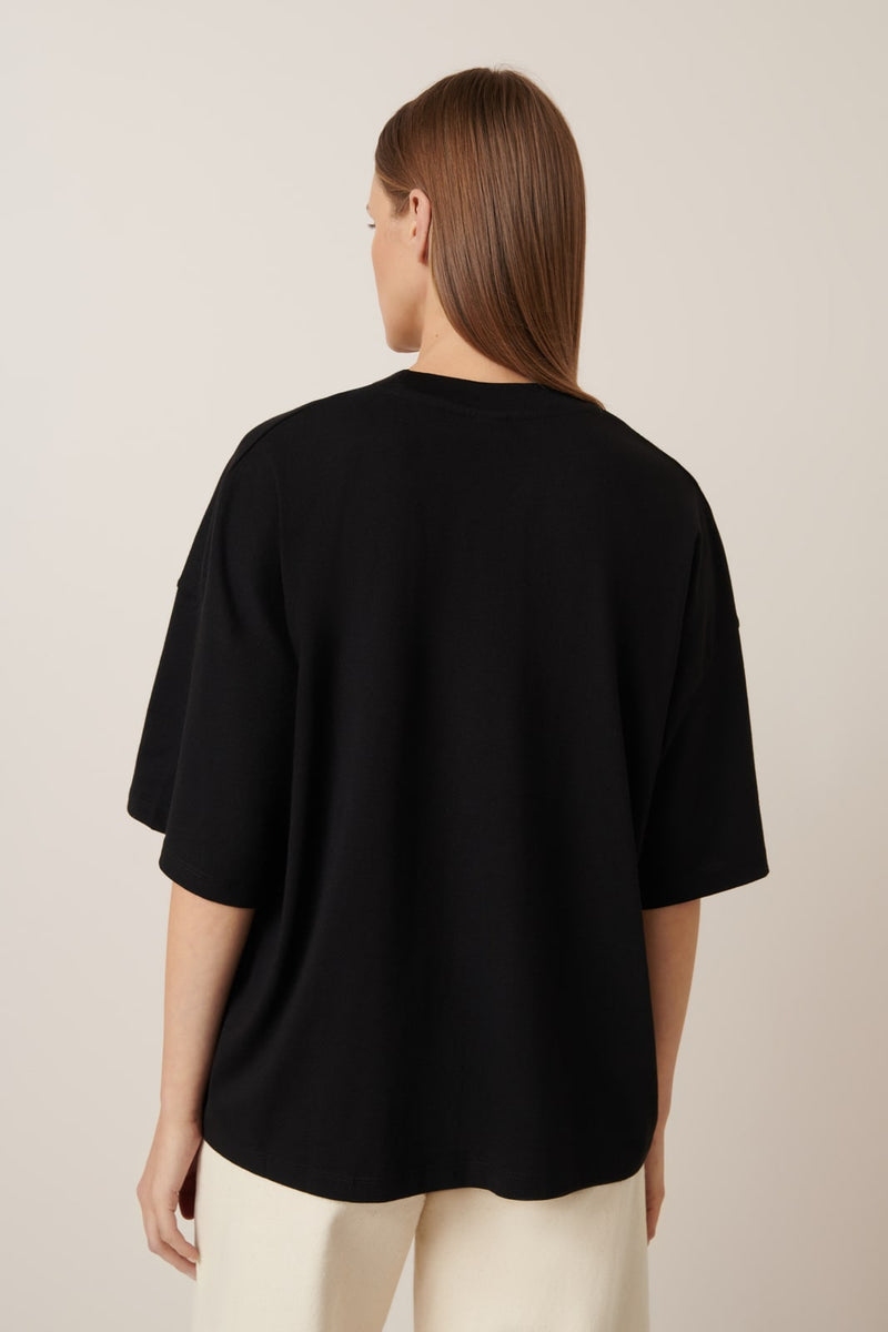 Oversized Boxy Tee Black