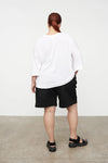 Oversized V Neck Top White