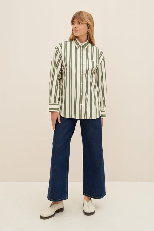 Petra Shirt Forest Stripe