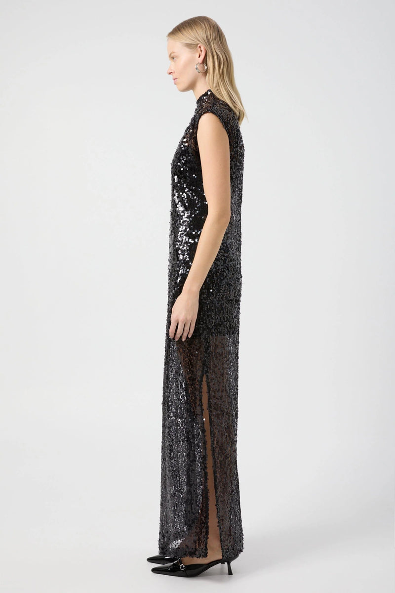 Reflection Sequin Maxi Dress Black