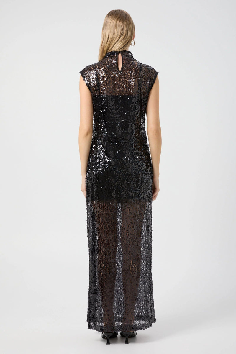 Reflection Sequin Maxi Dress Black