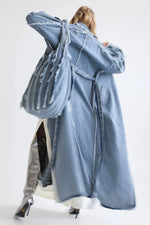 Senses Denim Coat Distressed Blue