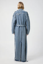 Senses Denim Coat Distressed Blue