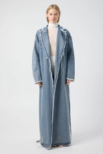 Senses Denim Coat Distressed Blue