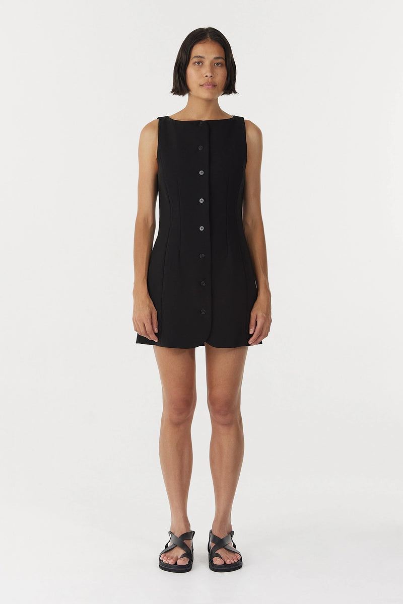 Skyline Tailored Mini Dress Black