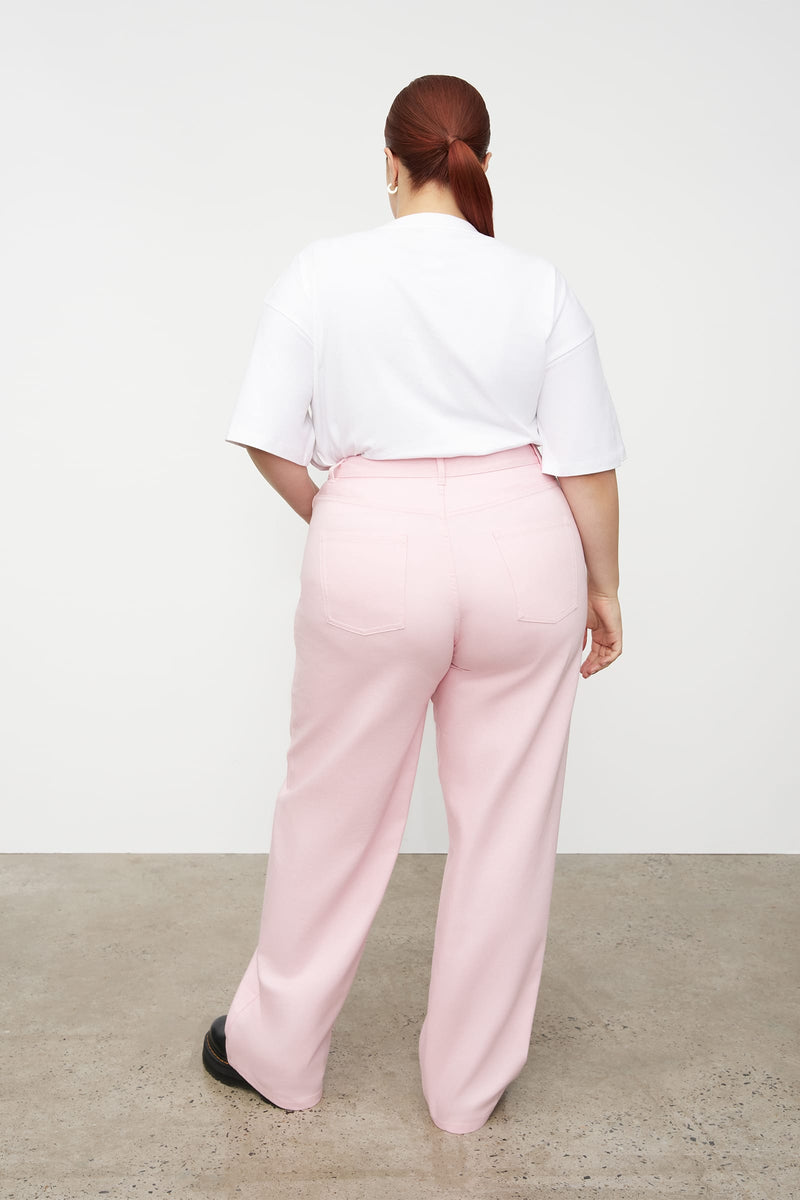 Straight Leg Jean Light Pink Denim