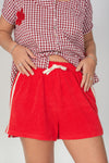 Terry Towelling Shorts Chilli