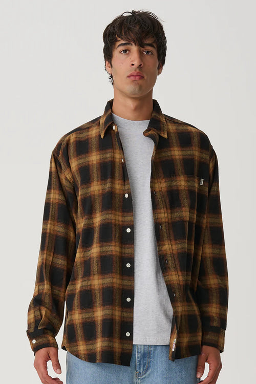Plaid Classic Long Sleeve Shirt Mustard