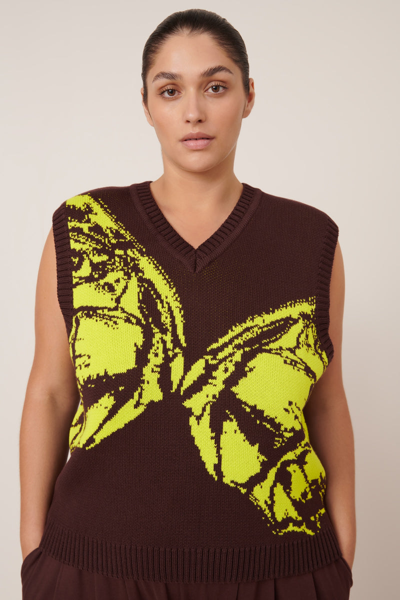 Wingspan Vest Mahogany