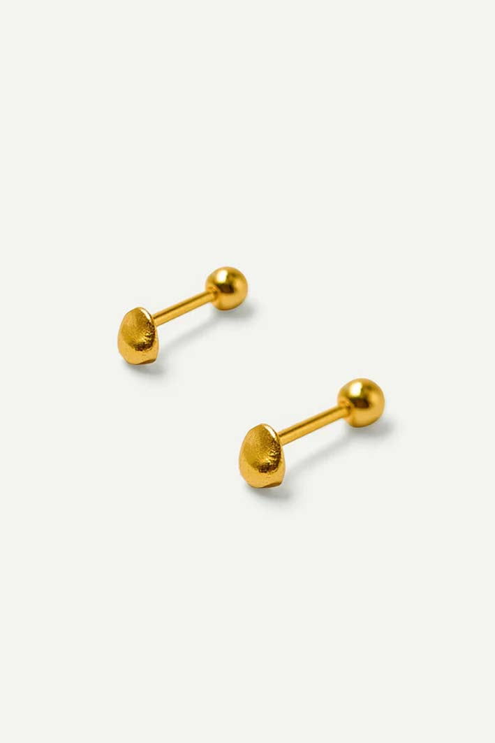Small Pebble Studs Gold