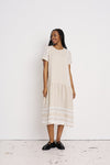 Josefine Short Sleeve Dress Whisper White/ Doeskin