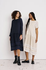 Josefine Short Sleeve Dress Whisper White/ Doeskin